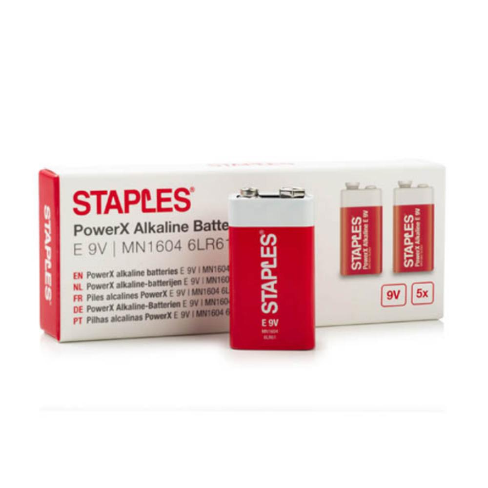 Staples PowerX 6LR61 9V Μπαταρίες E-Block 5τμχ (390683) (STP390683)