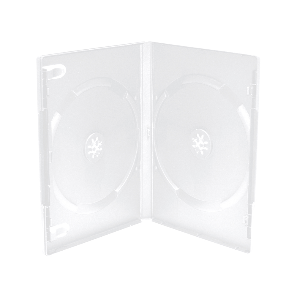MediaRange DVD Case  for 2 Discs 14mm machine packing grade Frosted/Transparent (MRBOX26-M)