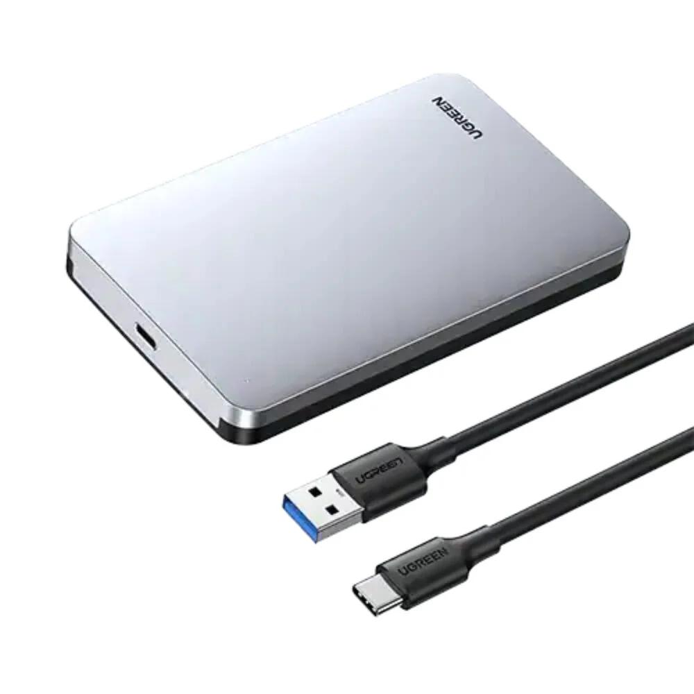 Ugreen Hard disk enclosure 2 5" SATA HDD / SSD CM300 6 Gbps USB-C 3.1 Gen2 gray (70498) (UGR70498)