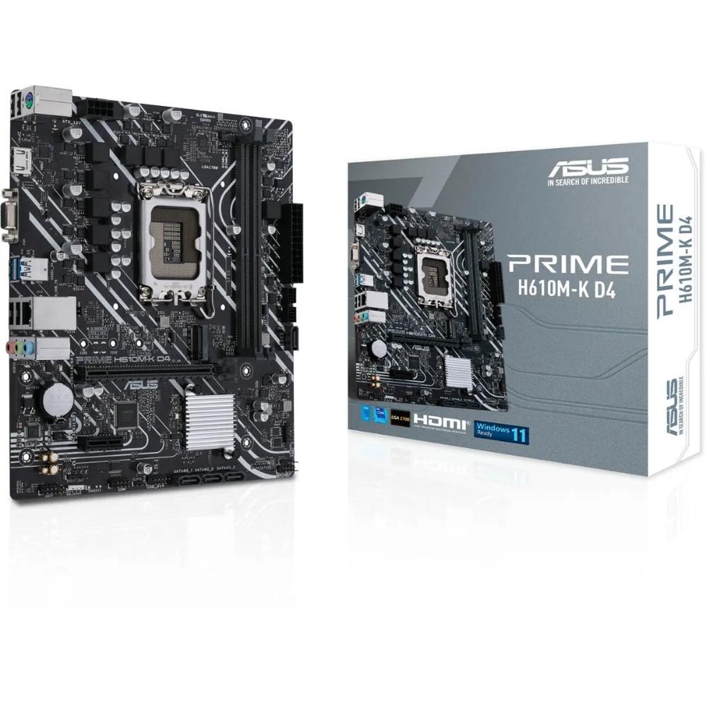 Asus Prime H610M-K D4 Motherboard Micro ATX με Intel 1700 Socket (90MB1A10-M0EAY0) (ASU90MB1A10-M0EAY0)