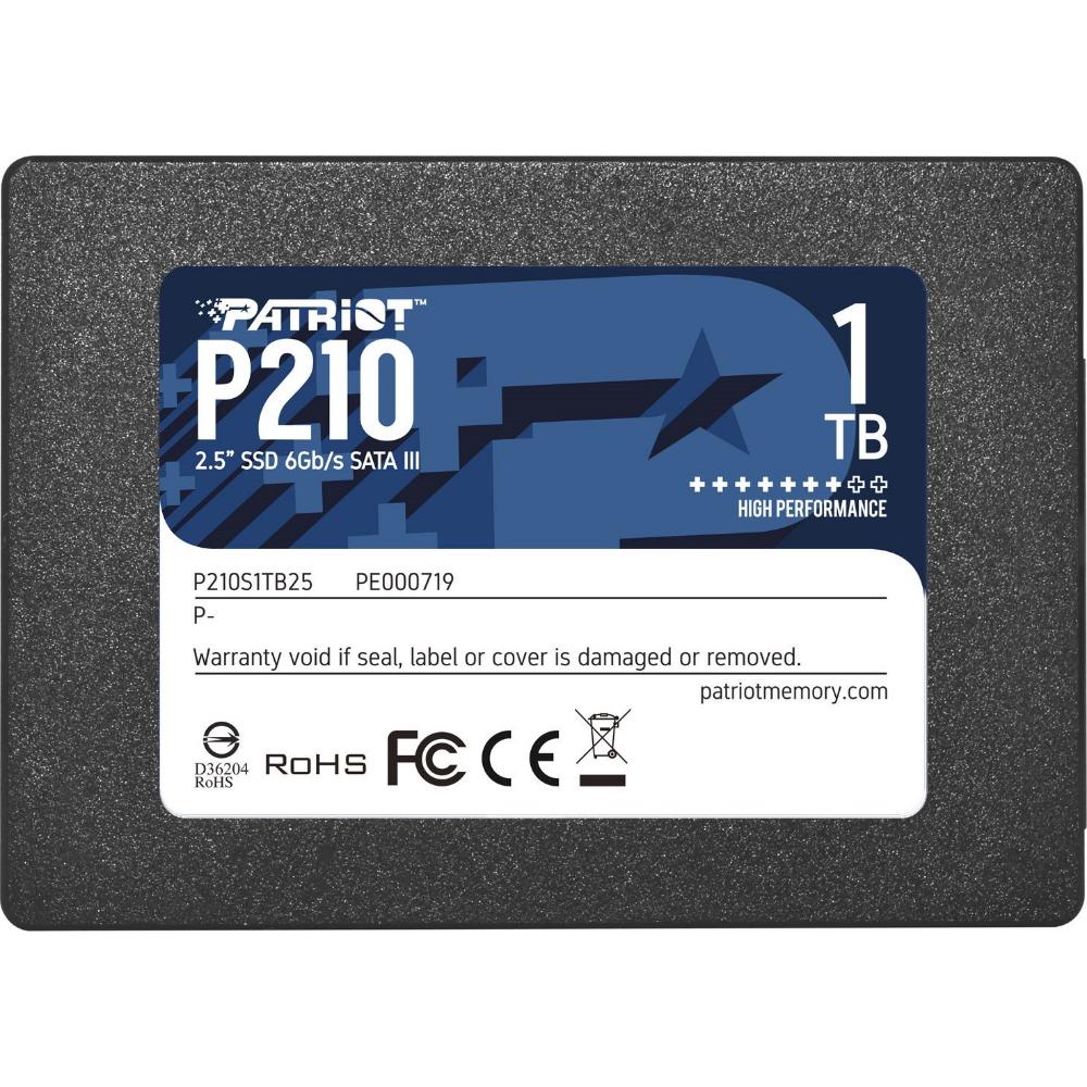 Patriot P210 1 TB Black SATA 6 Gb/s 25" (P210S1TB25) (PATRP210S1TB25)
