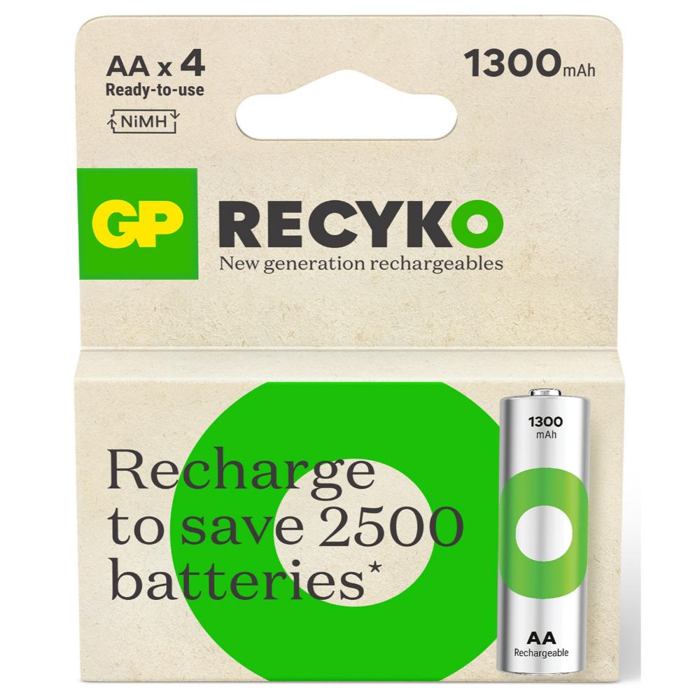 GP ReCyko 1300 mAh rechargeable batteries AA / R6 Ni-MH  (GPB20983)