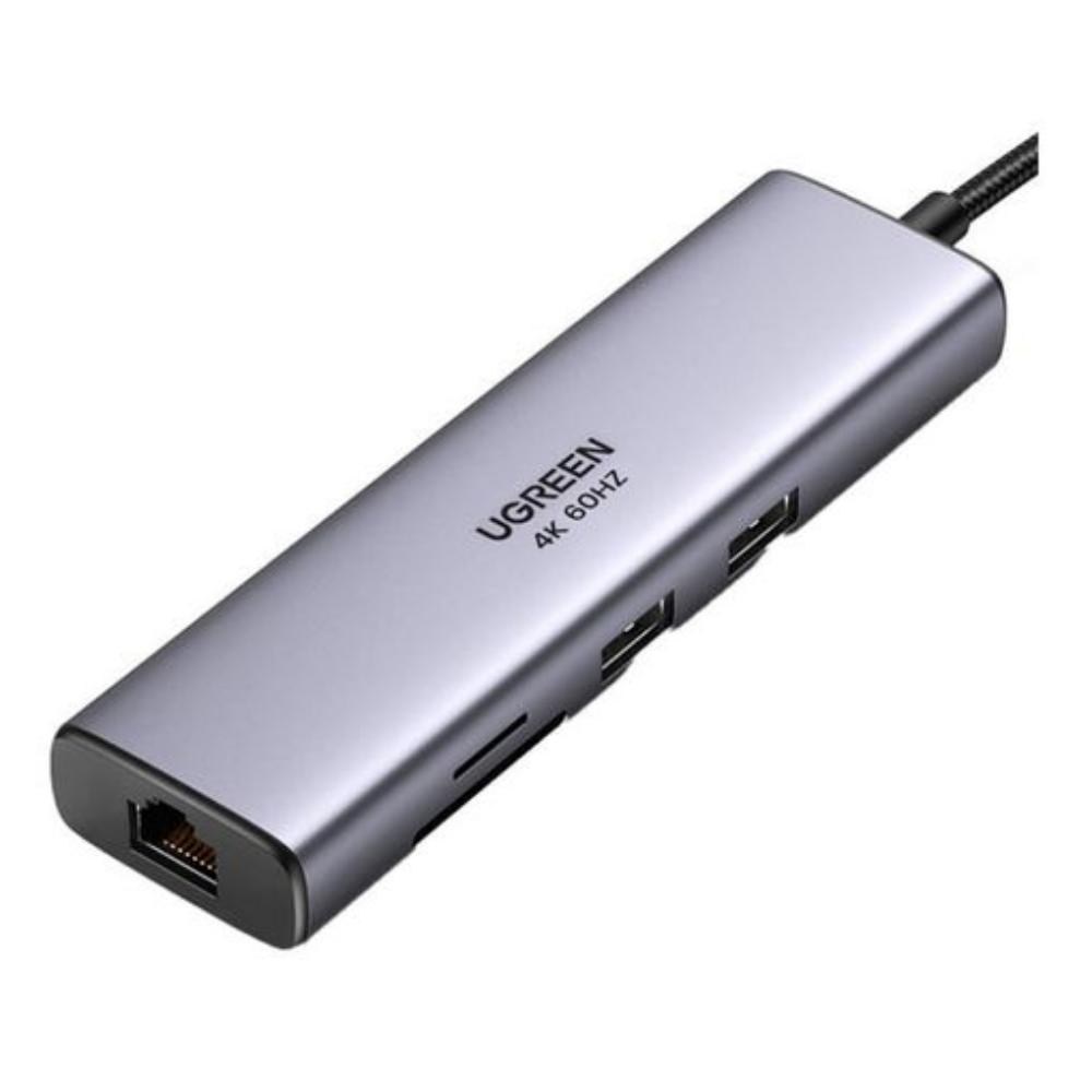 Ugreen Adapter Hub USB-C to 2x USB 3.0 HDMI RJ45 SD/TF (90568) (UGR90568)