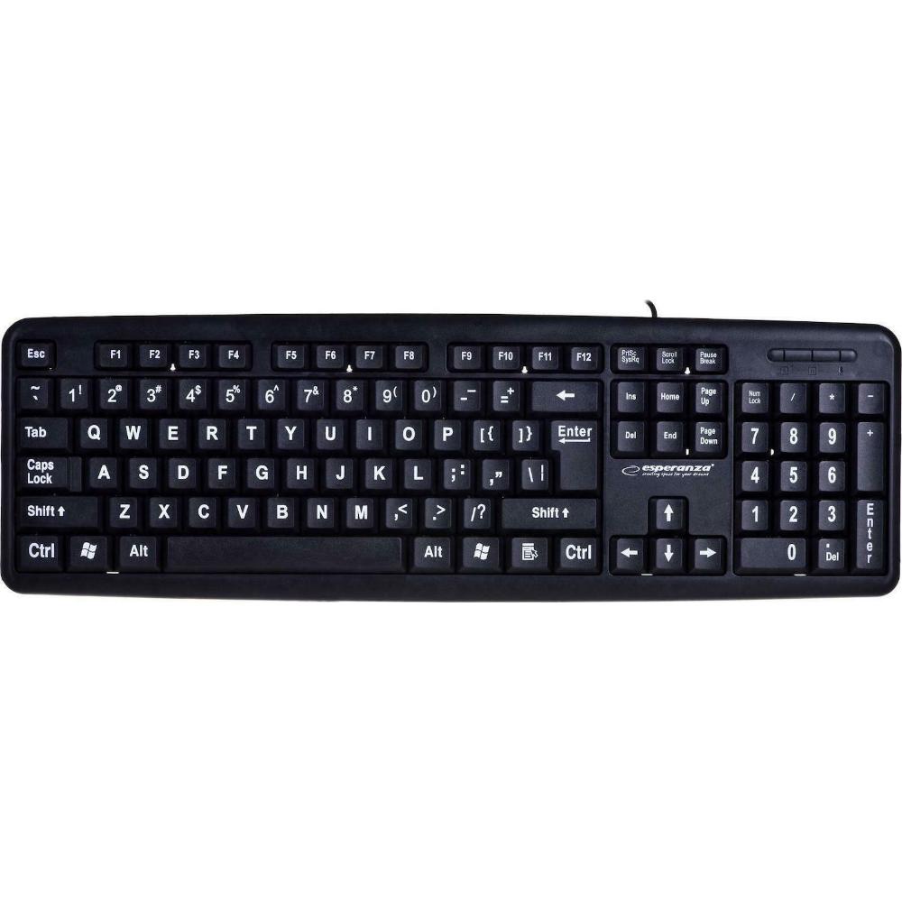 Esperanza Standard Usb Keybord With Big Letters Ek129 (EK129) (ESPEK129)