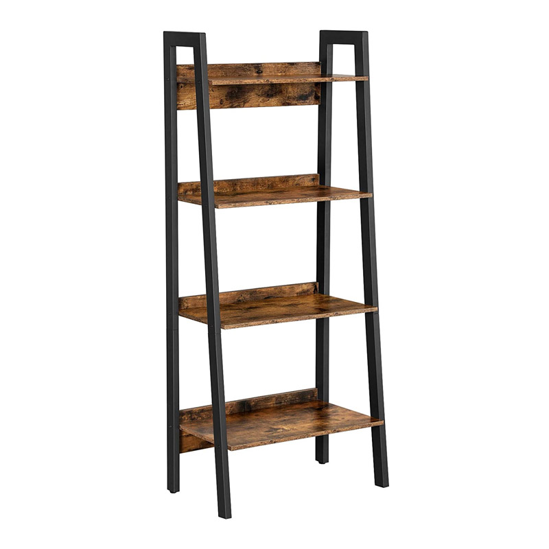 Vasagle Μεταλλική Βιβλιοθήκη με 4 Ξύλινα Ράφια 56 x 34 x 137.5 cm  (LLS054X01) (VASLLS054X01)