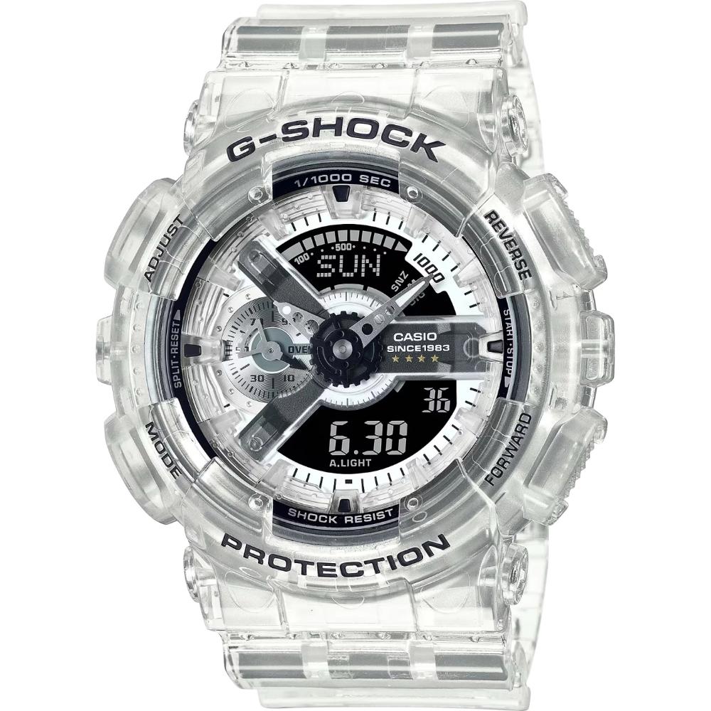 Casio Αναλογικό/Ψηφιακό Ρολόι Μπαταρίας με Λευκό Καουτσούκ Λουράκι (GA-114RX-7AER) (CASGA114RX7AER)