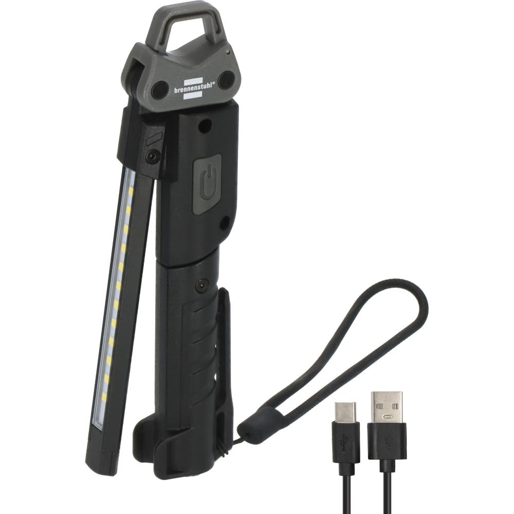 Brennenstuhl HL 400 AC Αναδιπλούμενος Επαναφορτιζόμενος Φακός Εργασίας LED με 3 Πηγές Φωτός 400lm, 120lm και 200lm (1173730002) (BNN1173730002)