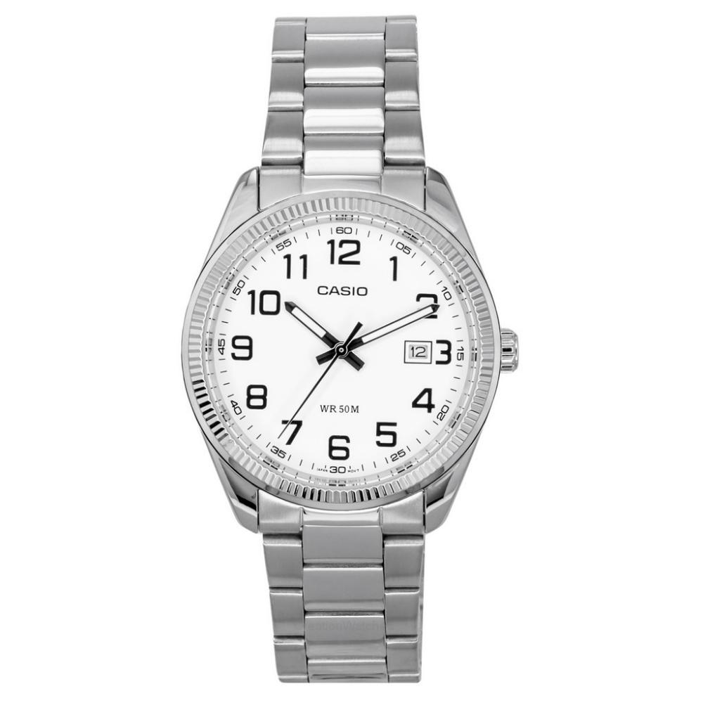 Casio Ρολόι Μπαταρίας με Ασημί Μεταλλικό Μπρασελέ (MTP-1302PD-7BVDF) (CASMTP-1302PD-7BVDF)
