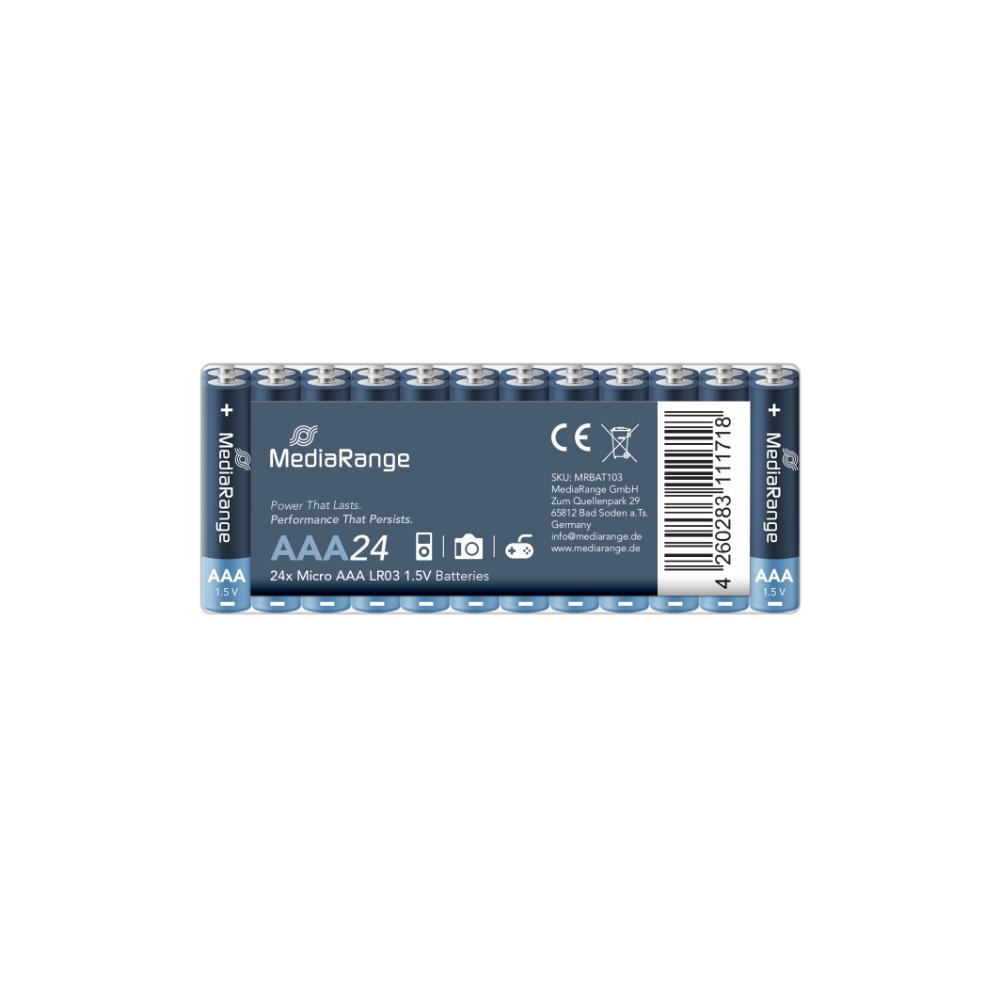 Αλκαλική Μπαταρία MediaRange Premium AAA 1.5V (LR3) (24 Pack) (MRBAT103)