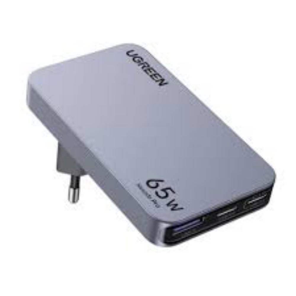 Ugreen Nexode Pro 65W επίπεδος φορτιστής τοίχου GaN 2x USB-C + USB (25356) (UGR25356)