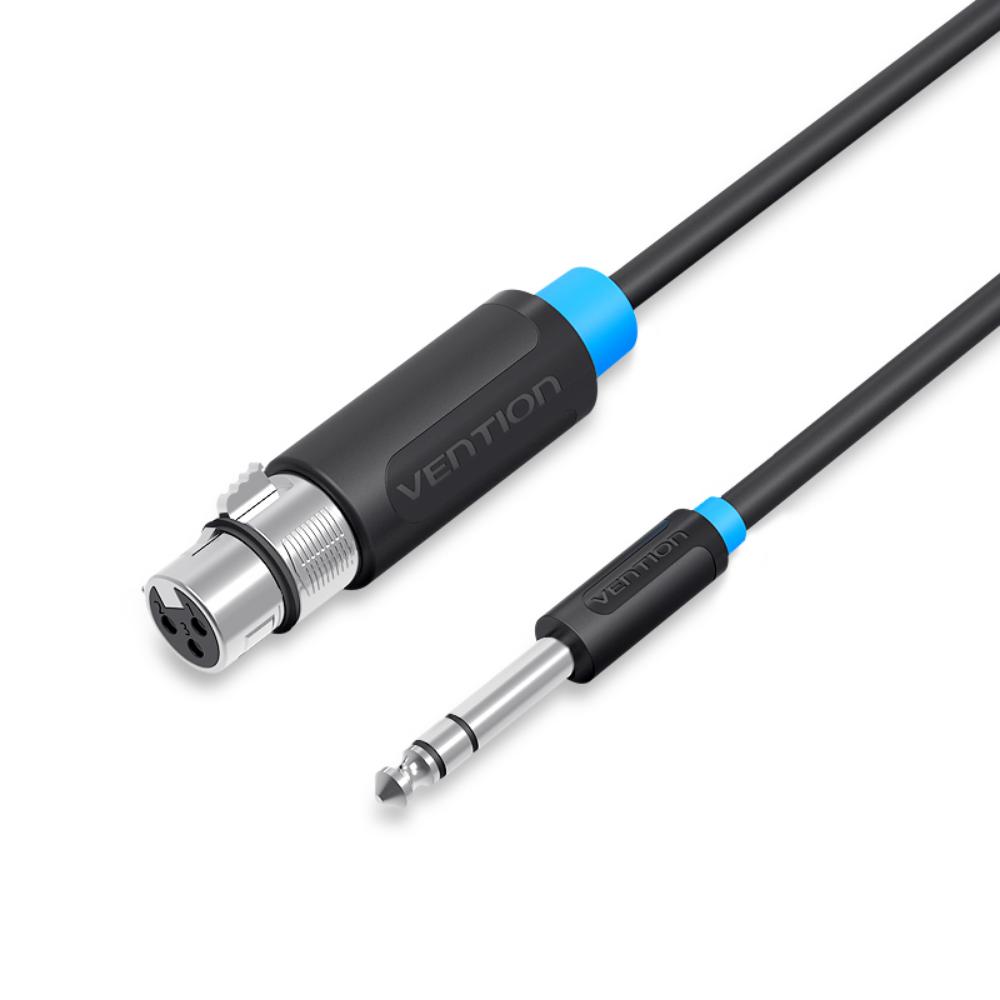 VENTION 6.5mm Male to XLR Female Audio Cable 1.5M Black (BBEBG) (VENBBEBG)