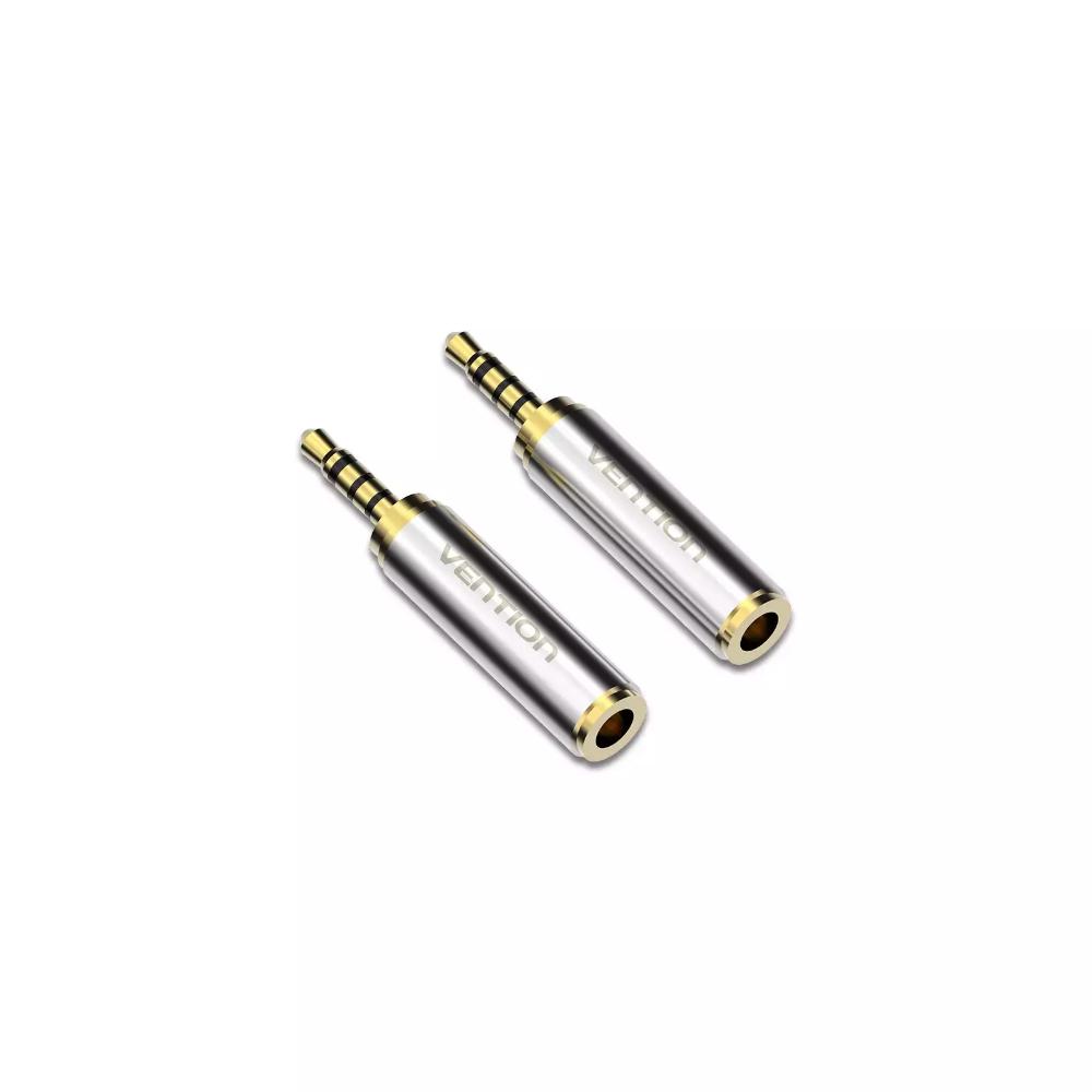 VENTION 2.5mm Male to 3.5mm Female Audio Adapter Silvery Metal Type (VAB-S02) (VENVAB-S02)