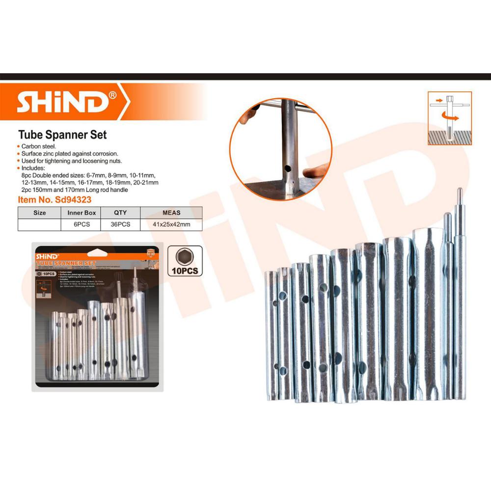 Shind Σετ 10 Τεμ. Σωληνωτα Κλειδια 6-21 (SHI-94323) (SHI94323)