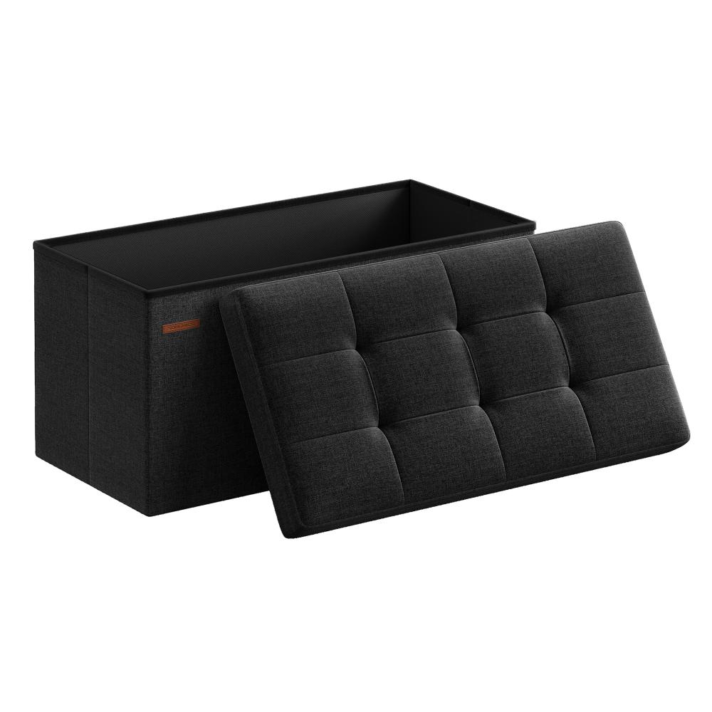 Songmics Αναδιπλούμενος Πάγκος Αποθήκευσης  - 76 x 38 x 38 - Μαύρο  (ULSF047B01) (SNGULSF047B01)