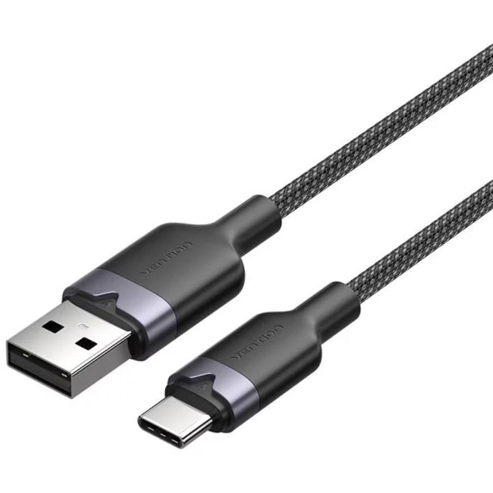 VENTION USB 2.0 A Male to C Male 3A Cable 1M Black Aluminum Alloy Type (CTNBF) (VENCTNBF)