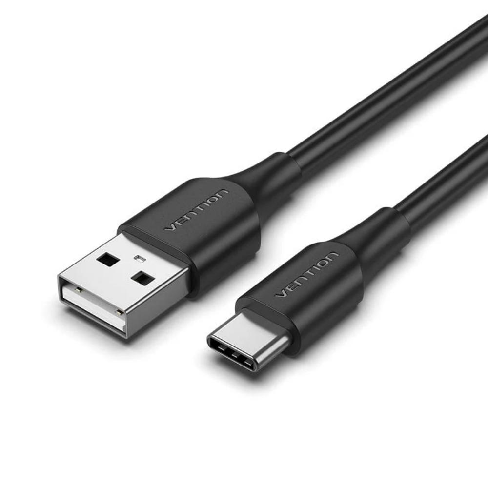 VENTION USB 3.2 Gen2 A Male to C Male 3A Cable 1M Black Round PVC Type (CWCBF) (VENCWCBF)
