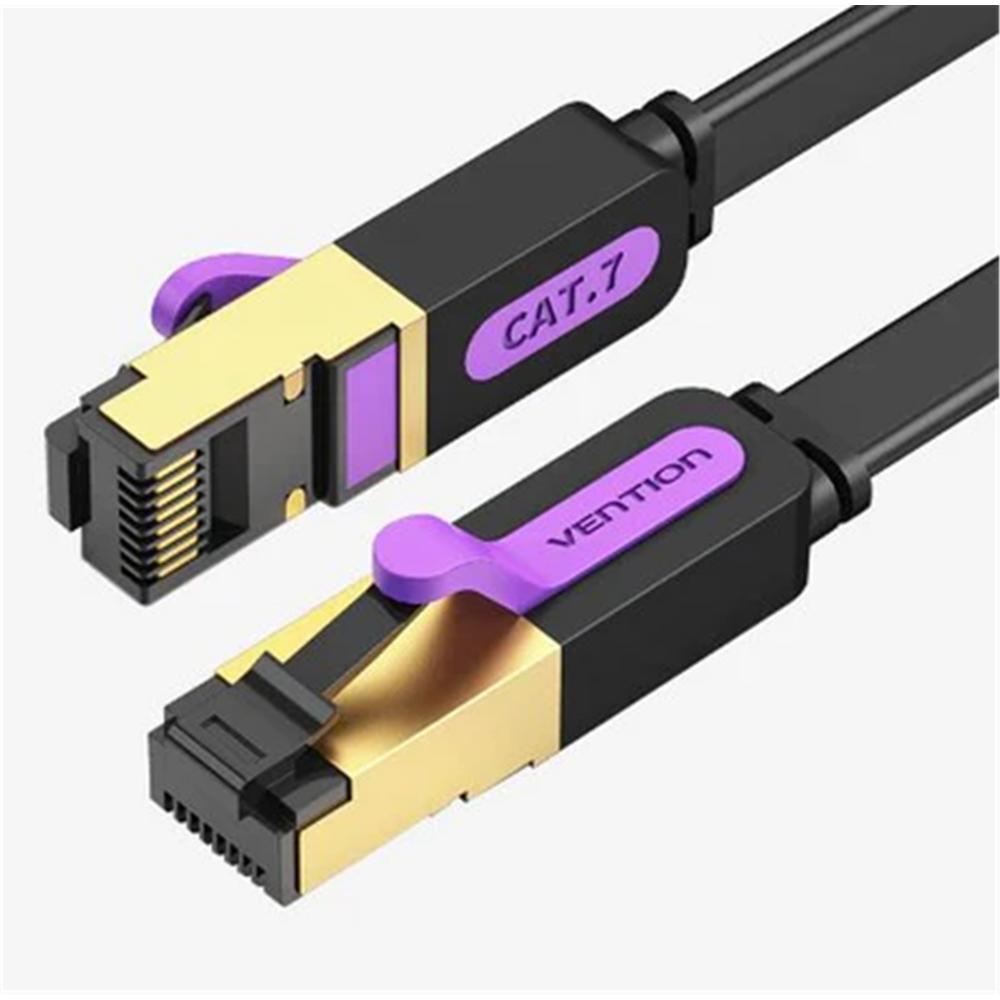 VENTION Flat Cat.7 Patch Cable 2M Black (ICABH) (VENICABH)