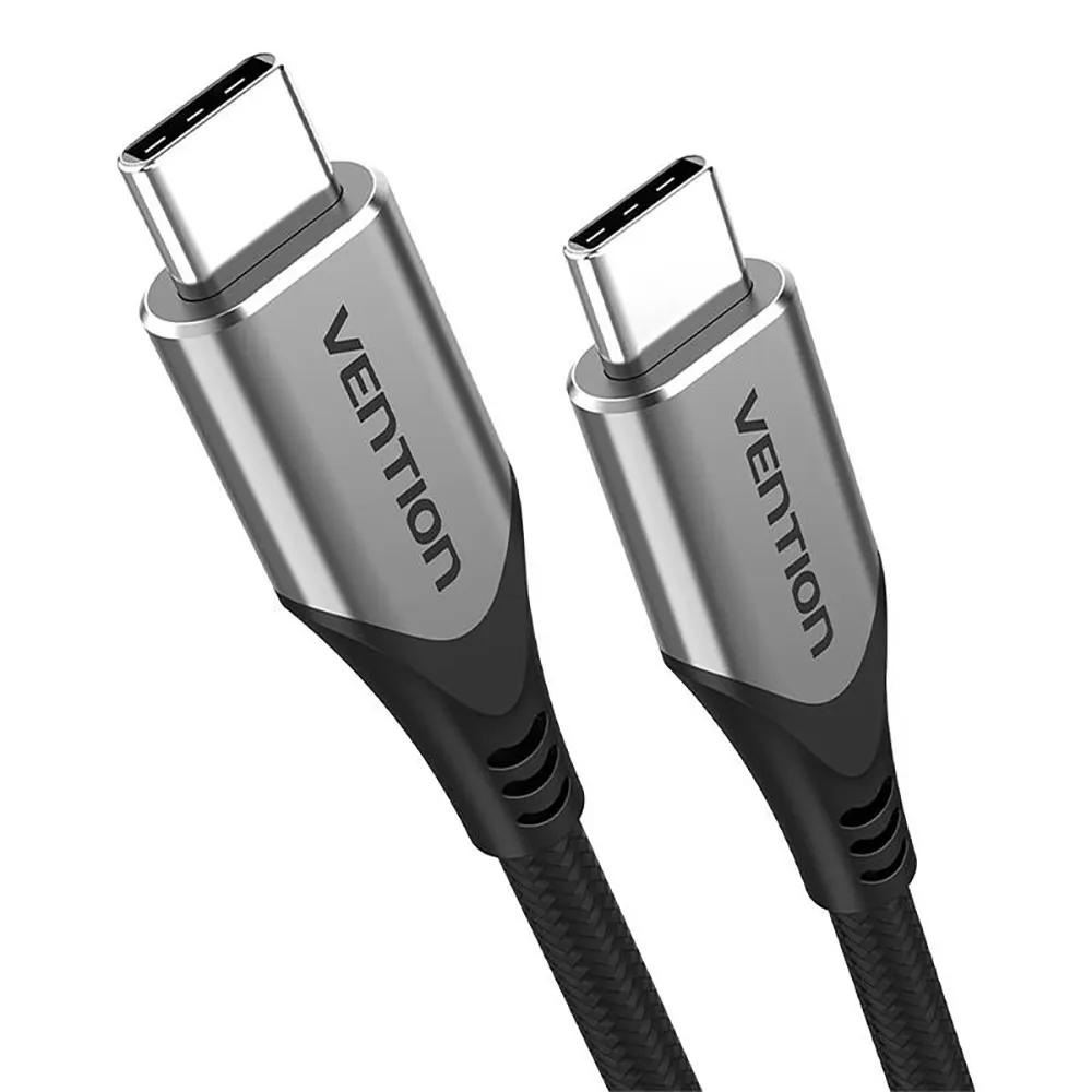 VENTION Cotton Braided USB-C to USB-C 3.1 Cable 0.5M  Gray (TAAHD) (VENTAAHD)