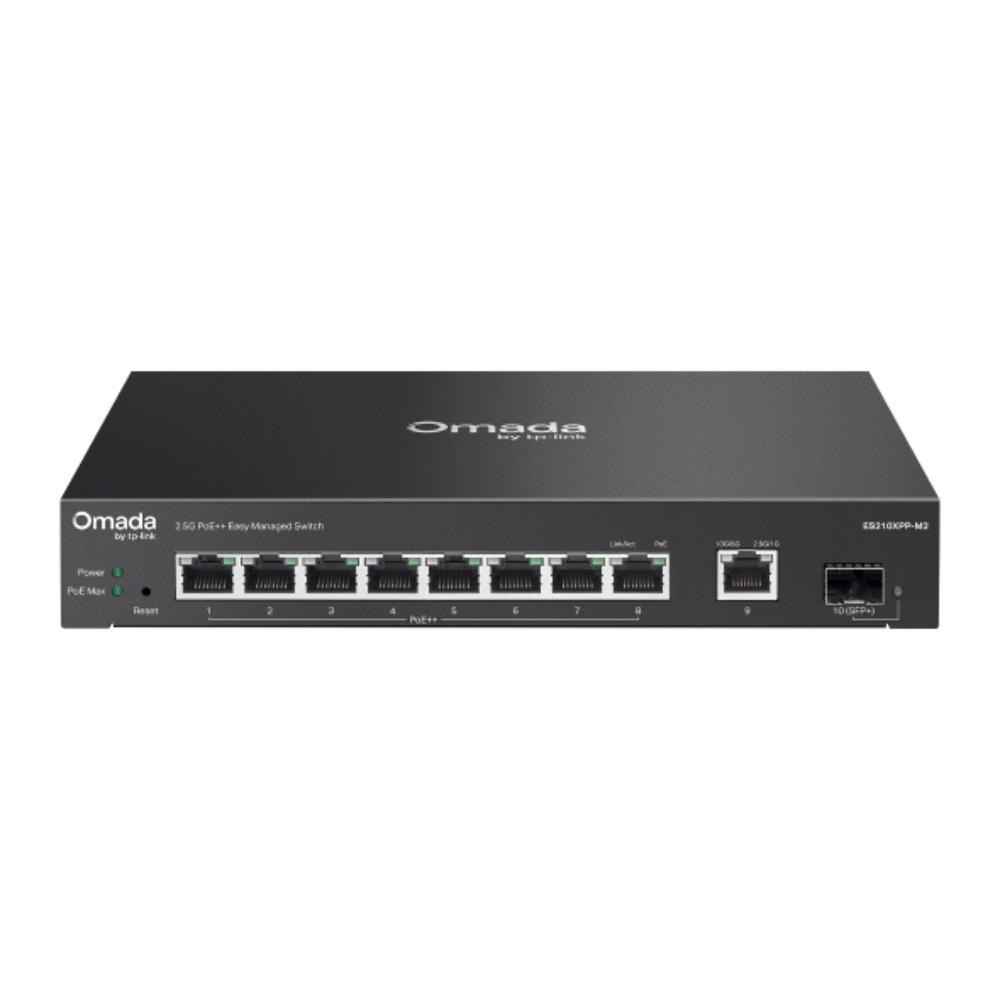 TP-Link Omada 8-Port 2.5G + 2-Port 10G Easy Managed Switch with 8-Port PoE++ (ES210XPP-M2) (TPES210XPP-M2)