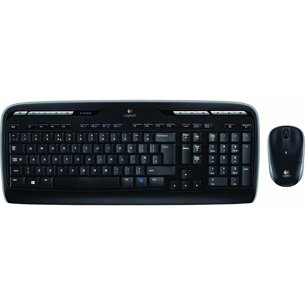 Logitech Desktop Combo MK330 Black QWERTY (920-003989) (LOGMK330COMBOBK)