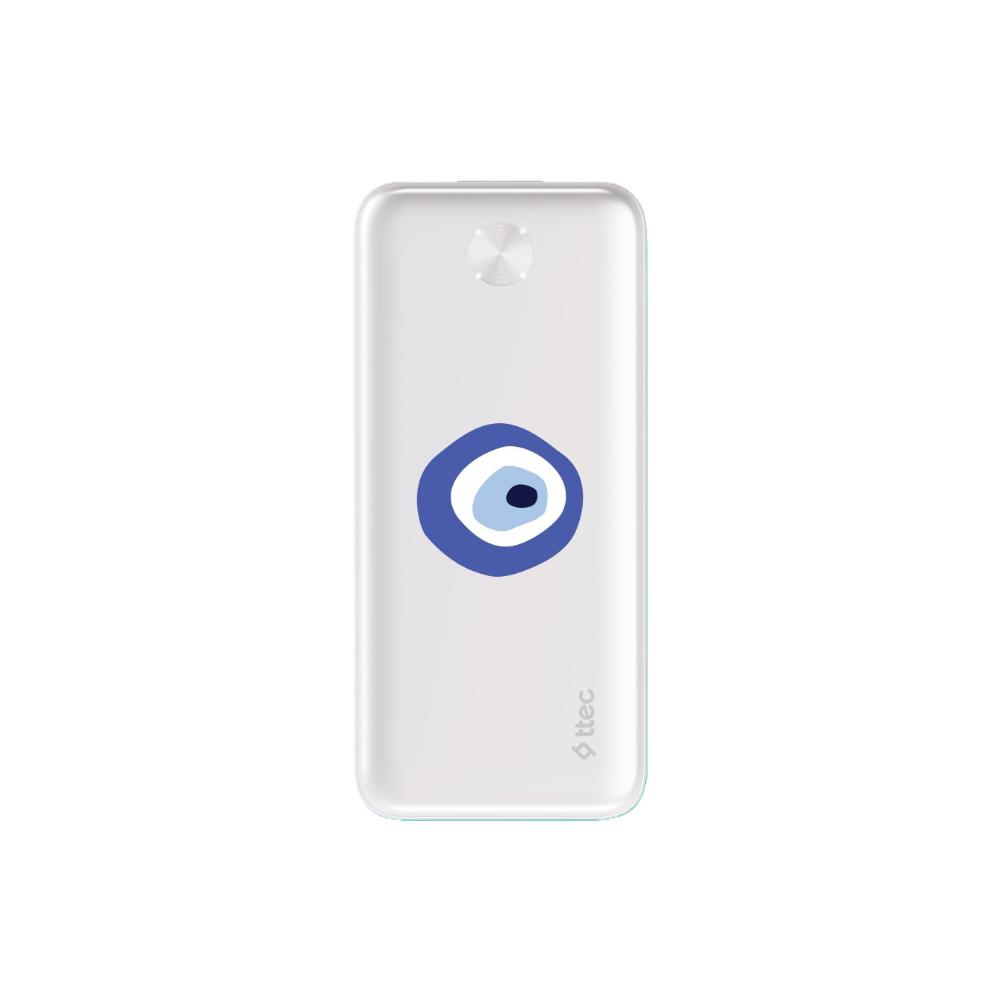 ttec ReCharger 10.000mAh Powerbank white (print) (2BB234B) (TTEC2BB234B)