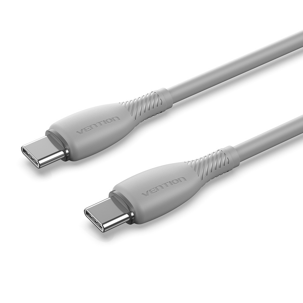 VENTION USB 2.0 C Male to C Male 3A Cable 1M Gray Flexible PVC Type (TRVHF) (VENTRVHF)