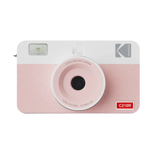 Kodak Mini Shot 2 Retro Pink -Instant Camera & Photo Printer (5.3 x 8.6 cm), iOS & Android BT + 8 Sh