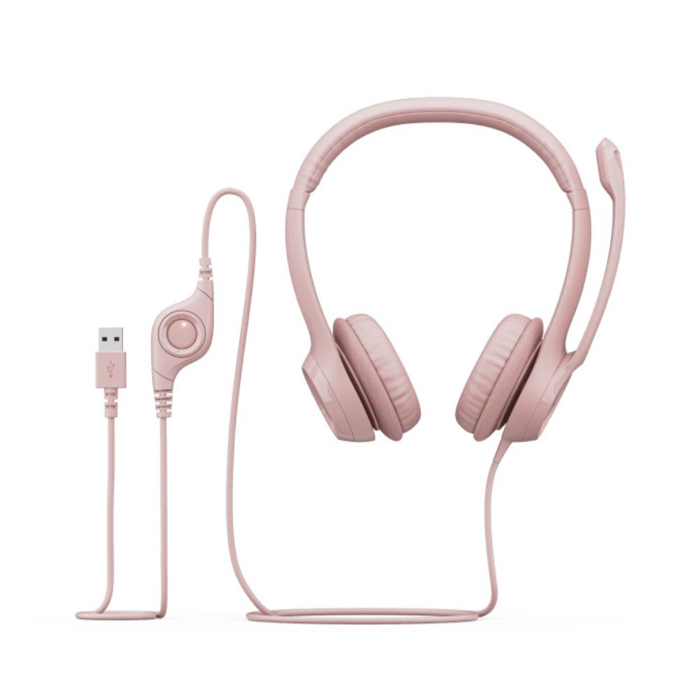 Logitech Headphones H390 Rose Gold (981-001281) (LOGH390RS)