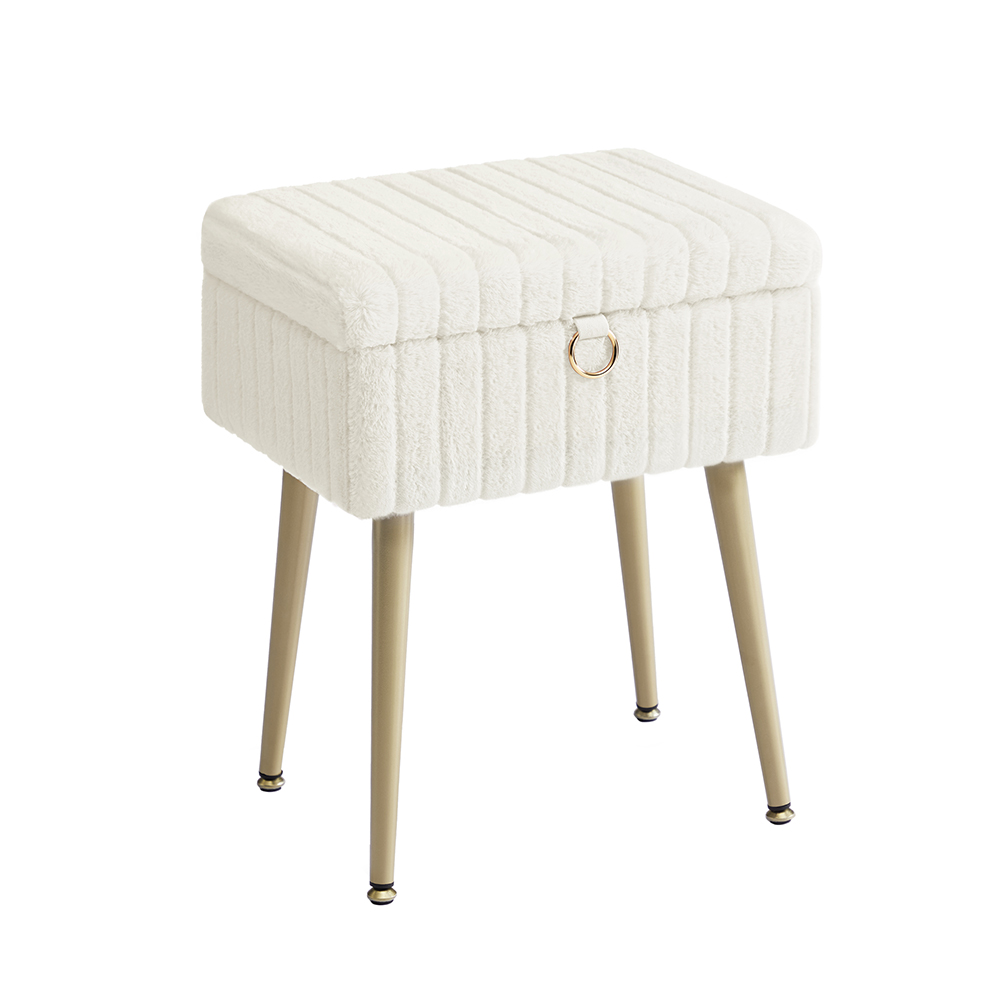 Songmics σκαμπό - τουαλέτας λευκό (cream white)  (LOM505WZ02) (SNGLOM505WZ02)