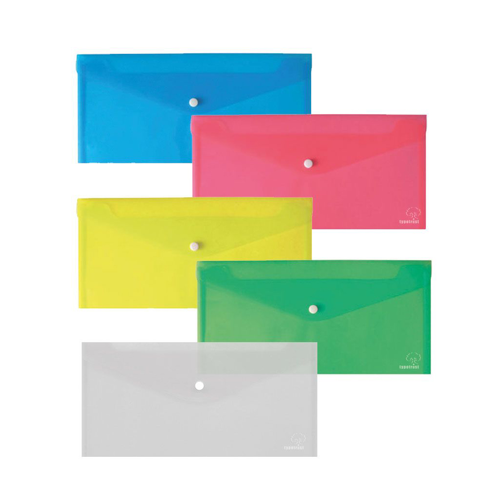 Typotrust Φάκελος με Κουμπί 25×13 (Διάφορα Χρώματα) (FP25001) (TYPFP25001)