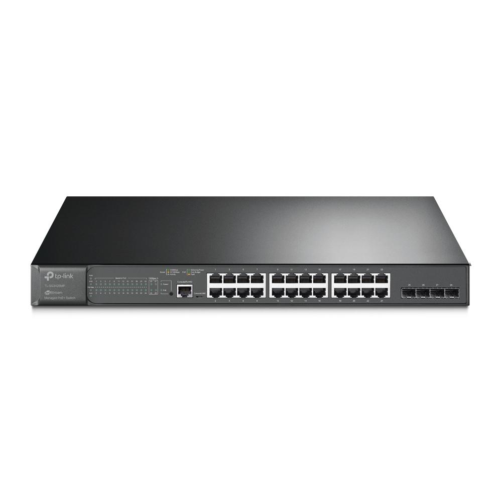 TP-Link JetStream 28-Port Gigabit L2 Managed Switch with 24-Port PoE+ (SG3428MP) (TPTL-SG3428MP)
