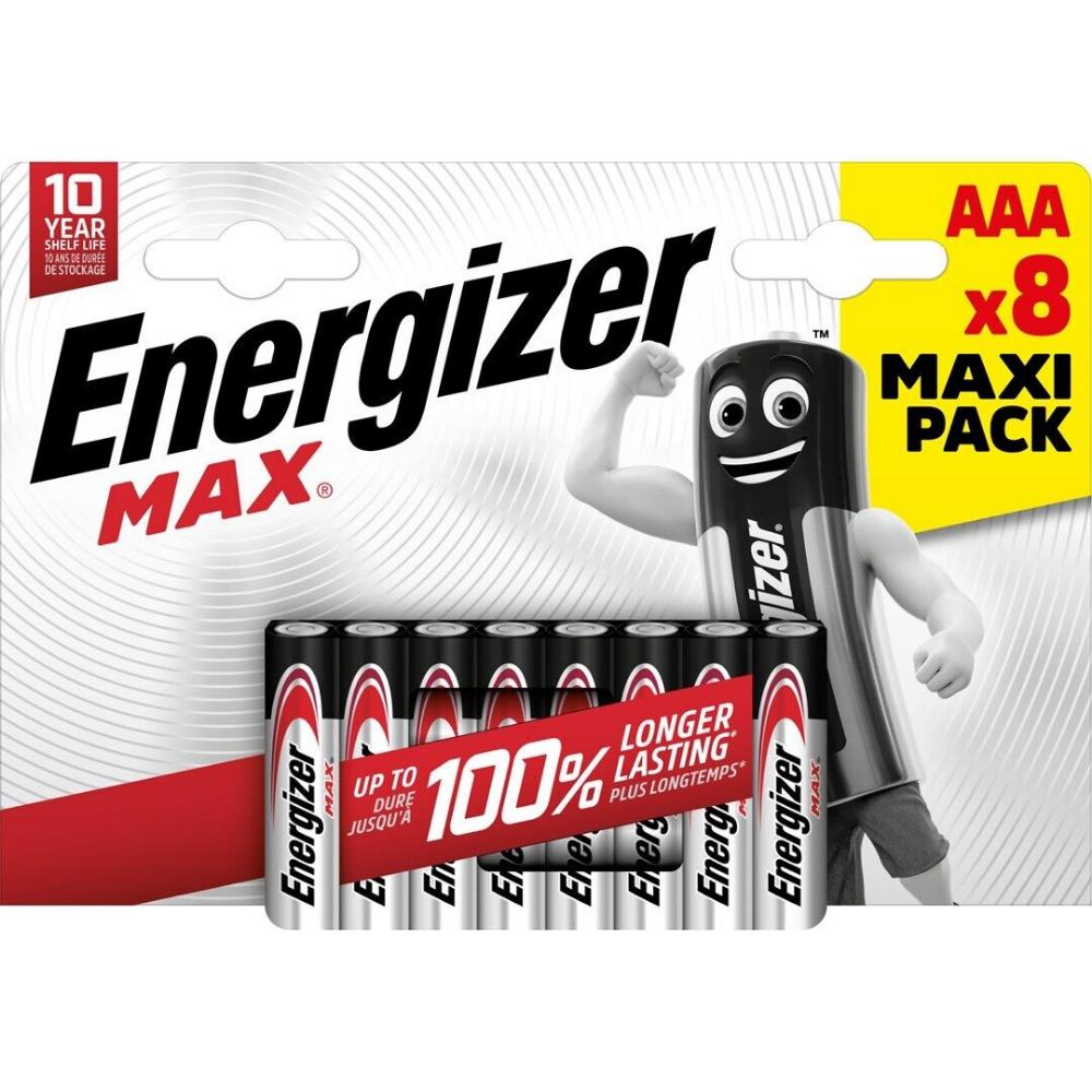 Energizer Max LR03/AAA alkaline battery (blister) - 8 pieces (ENE20386)