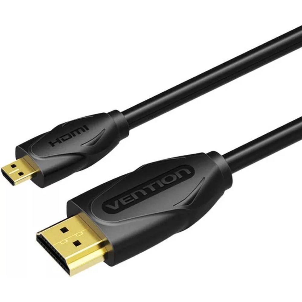 VENTION Micro HDMI to HDMI Cable 1M Black (VAA-D03-B100) (VENVAA-D03-B100)