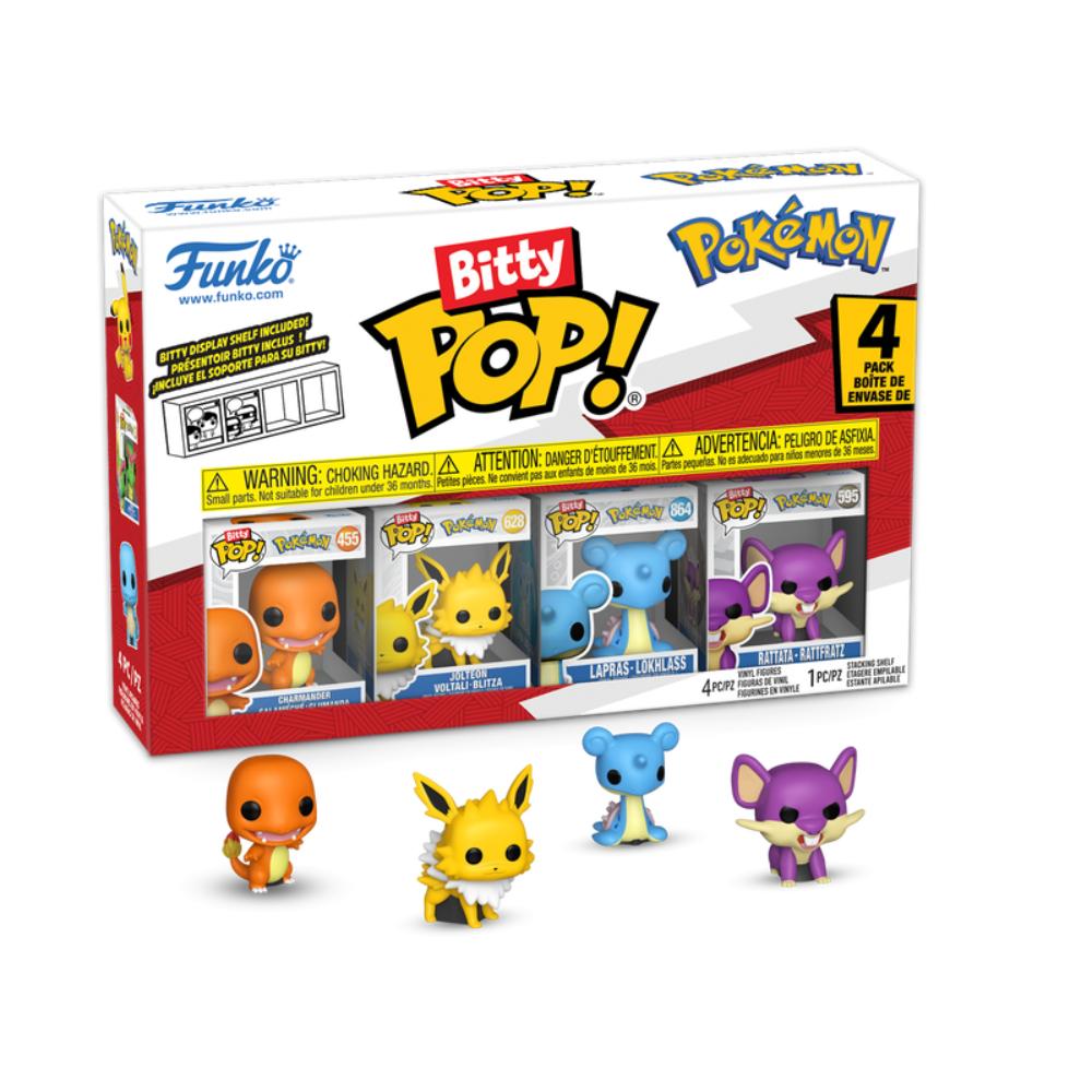 Funko Bitty Pop! Pokemon: 4-Pack - Charmander, Jolteon, Lapras (FNK11330)