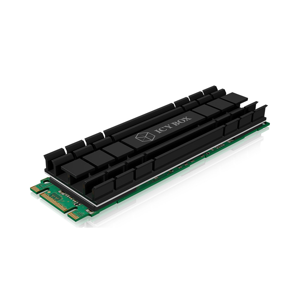 Raidsonic ICY BOX M.2 NVMe SSD Heatsink/Radiator, Aluminium, Black, for M.2 2280 SSDs (IB-M2HS-701) (ICYBIB-M2HS-701)
