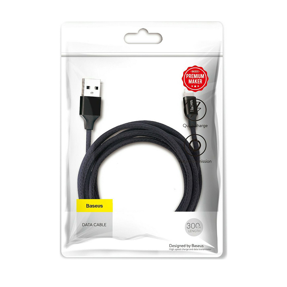 Baseus Lightning Yiven Cable 2A 1.2m Black (CALYW-01) (BASCALYW-01)