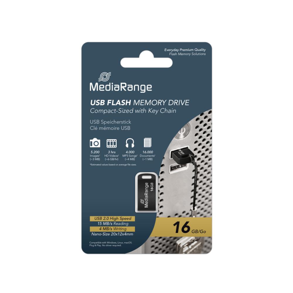 MediaRange USB 2.0 Nano Flash Drive 16GB (MR921)