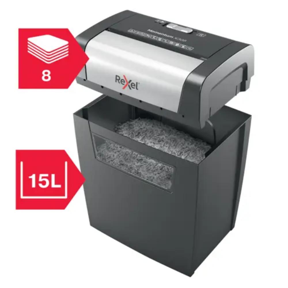 Rexel Momentum X308 Paper Shredder Cross cut (2104570EU) (REX2104570EU)