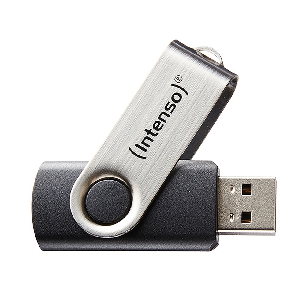 INTENSO Basic Line 16GB USB 2.0 Flash Drive Black Silver (3503470) (INTE3503470)