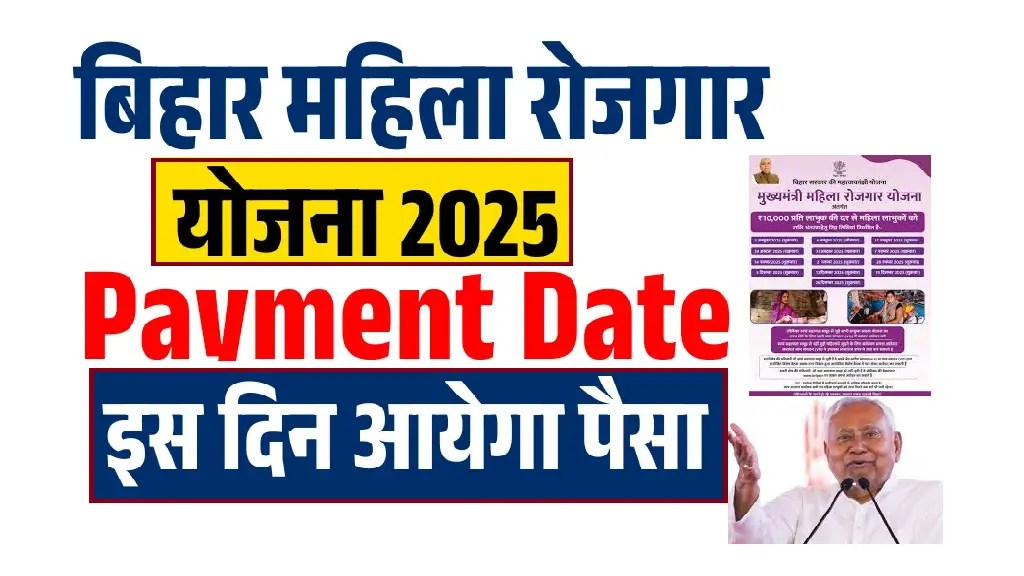 Bihar Mahila Rojgar Scheme Payment Date 2025