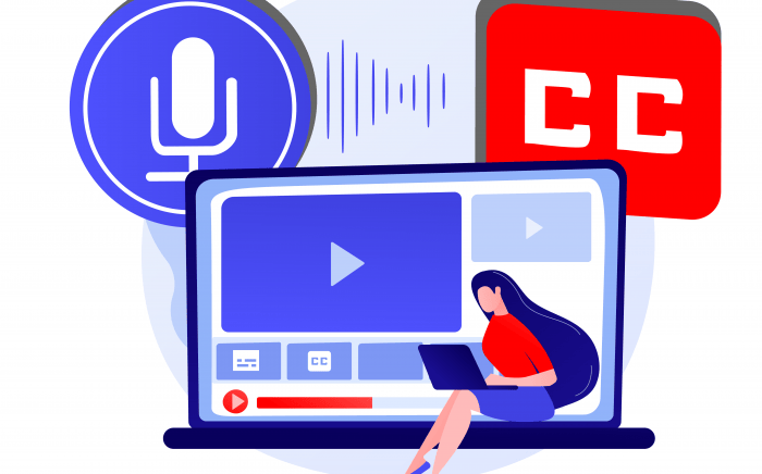 Captioning and Transcription Graphic