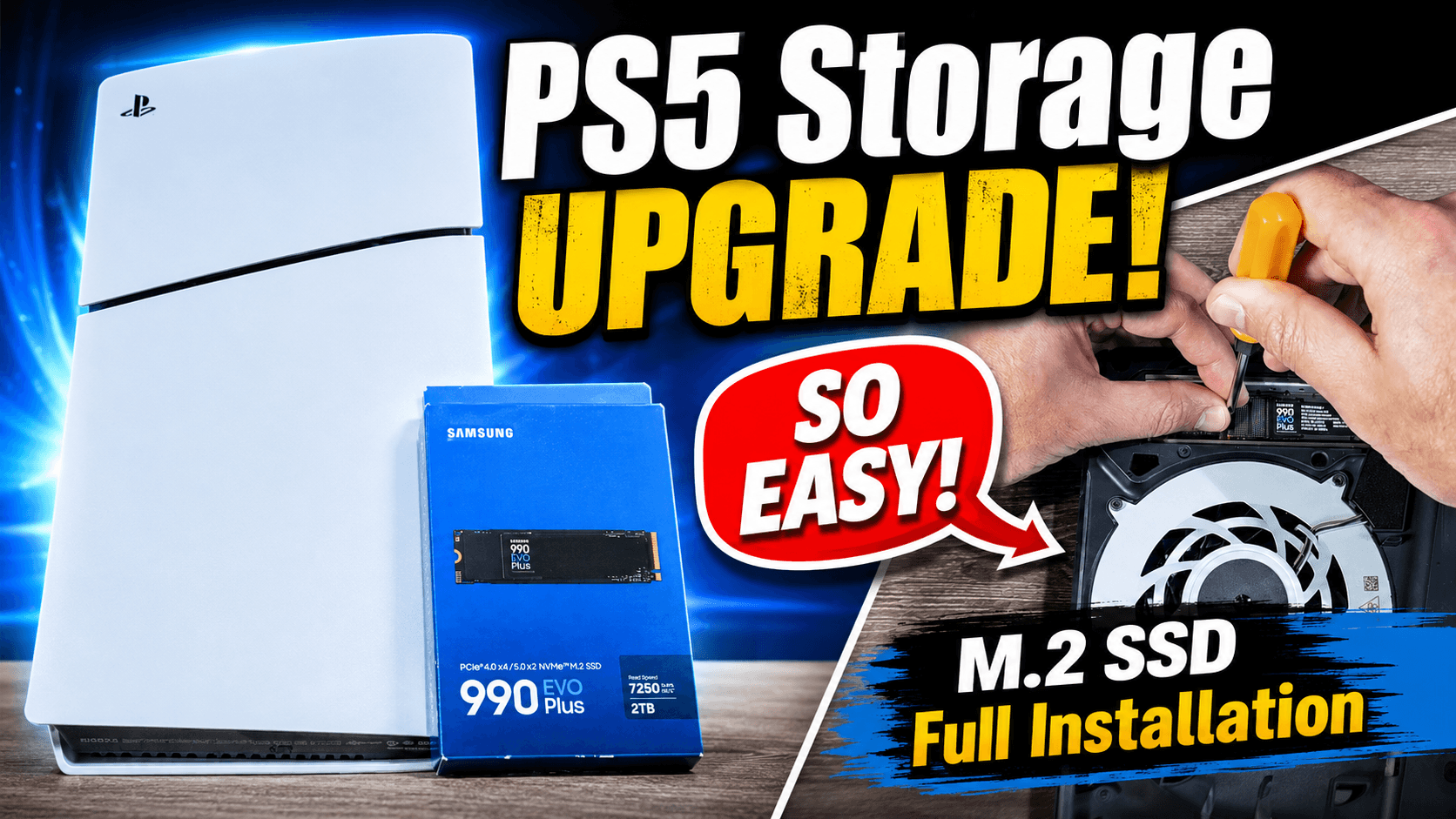 PlayStation 5 Storage UPGRADE! M.2 SSD Full Installation