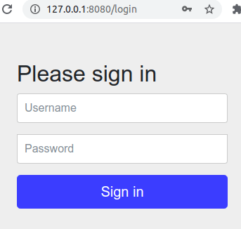 Spring Security default login page
