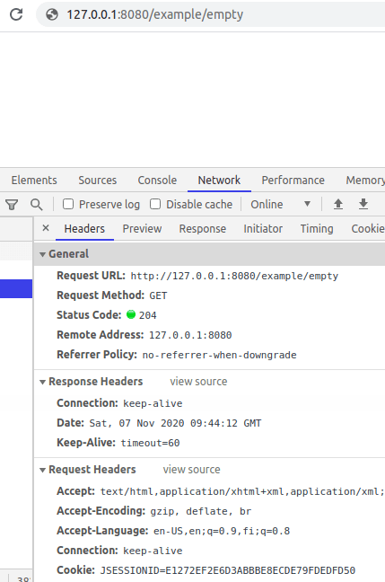ResponseEntity Empty Response Example
