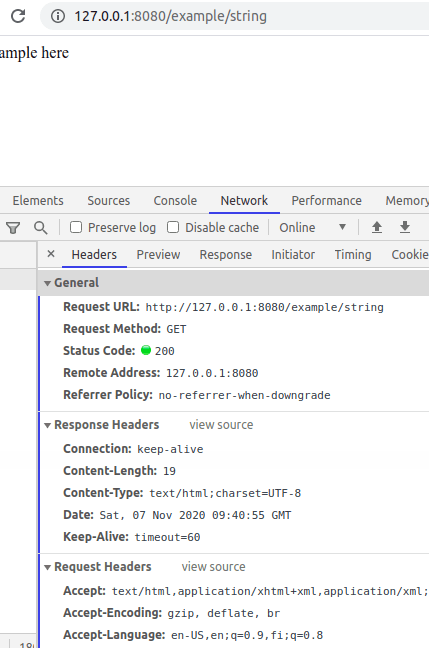 ResponseEntity String example