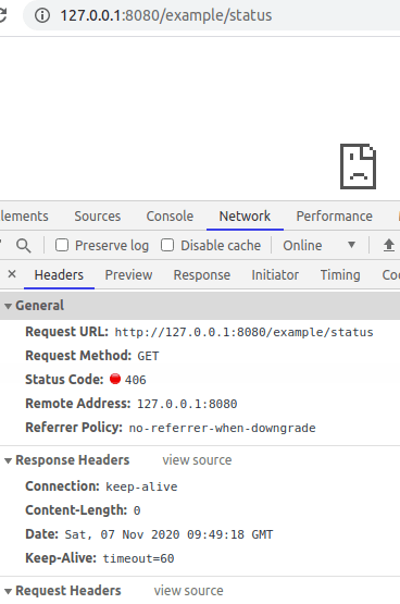 ResponseEntity only status example