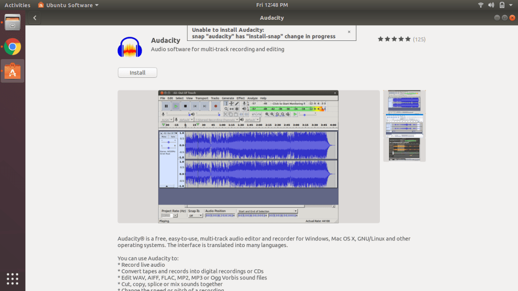 unable to install error on Ubuntu 