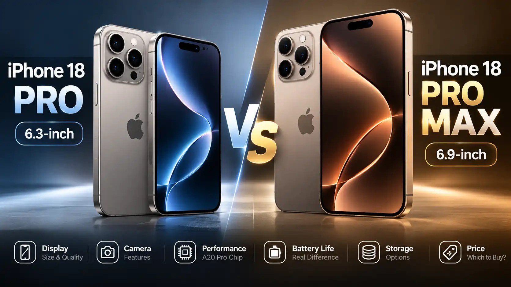 iPhone 18 Pro vs 18 Pro Max: Full Comparison & Specs