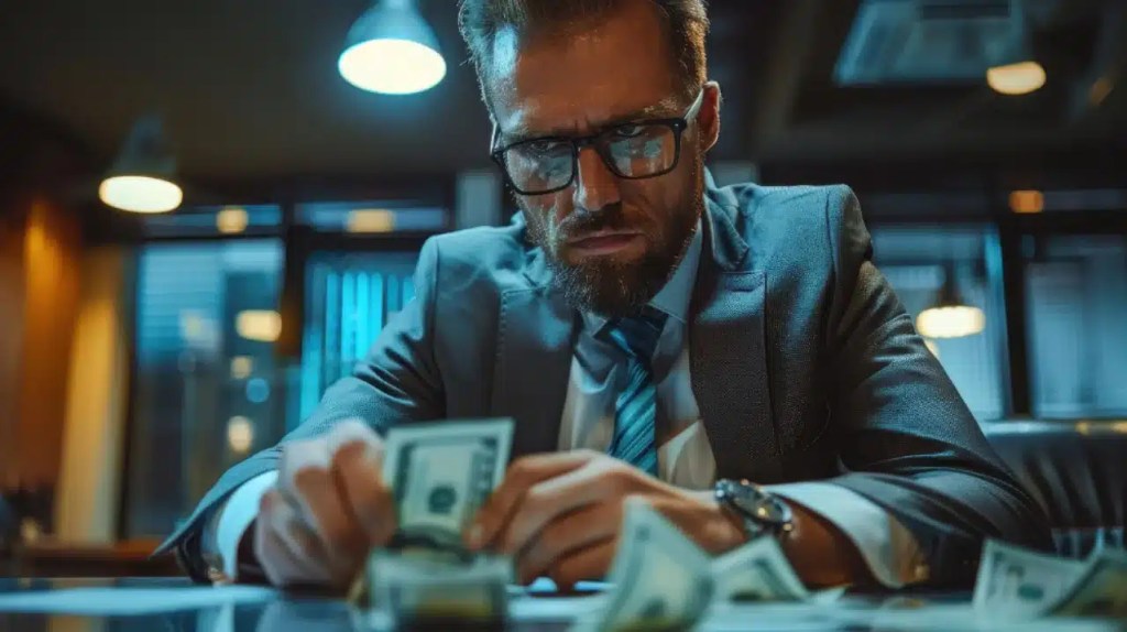 Business leader analyzing financial growth impacted by digital tech time, showcasing the intersection of technology and global industries.