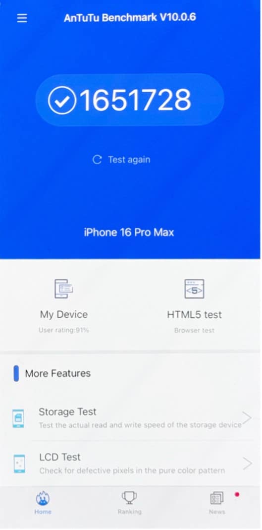 Antutu Iphone 16 Pro Max